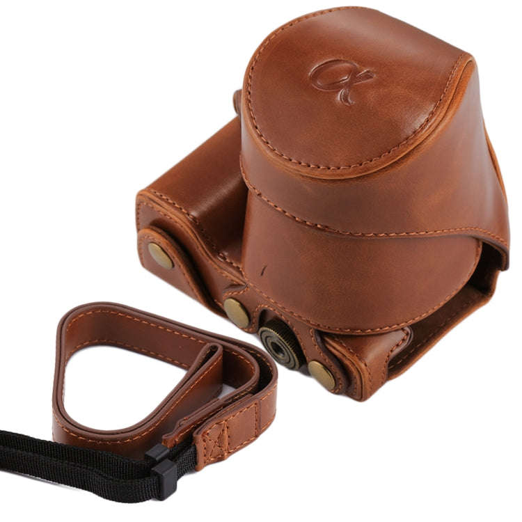 Full Body Camera PU Leather Case Bag with Strap for Sony NEX 5N / 5R / 5T (16-50mm / 18-55mm Lens...