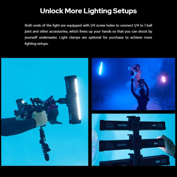Godox WT25R Waterproof Tube Light  25cm RGB Photo Video Fill Light