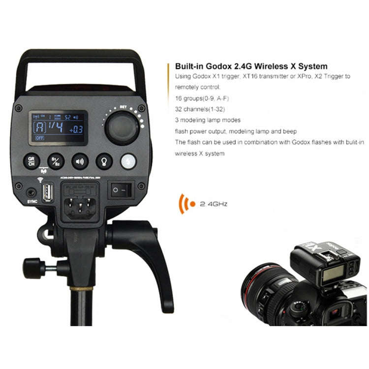Godox MS300 Studio Flash Light 300Ws Bowens Mount Studio Speedlight (AU Plug)
