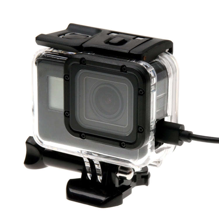 For GoPro HERO6 /5 Skeleton Housing Protective Case + Hollow Back Cover with Buckle Basic Mount &...