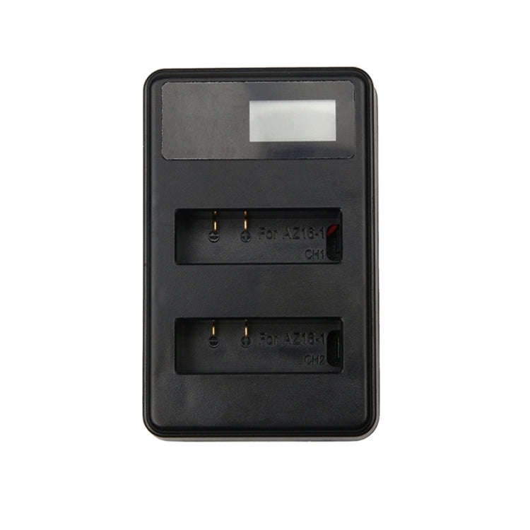 LCD Screen Dual Batteries Charger with USB Cable for Xiaoyi 4K Sport Camera, Displays Charging Ca...