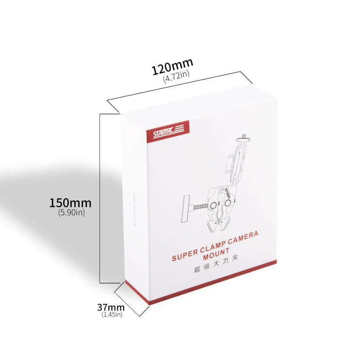 STARTRC Action Camera Universal Strong Clamp Mount (Black)
