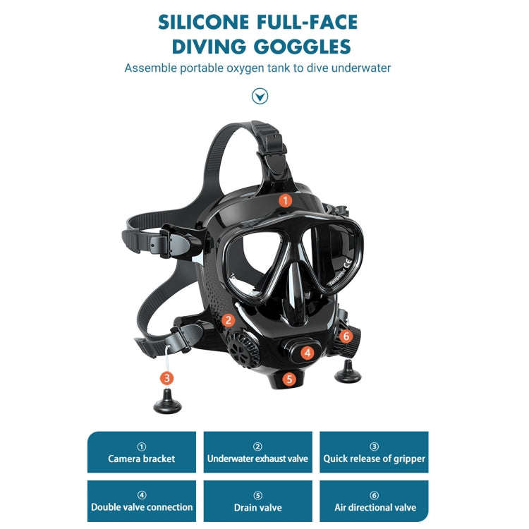 Water Sports Diving Snorkeling Mask Swimming Glasses for GoPro, Insta360, DJI and Other Action Ca...