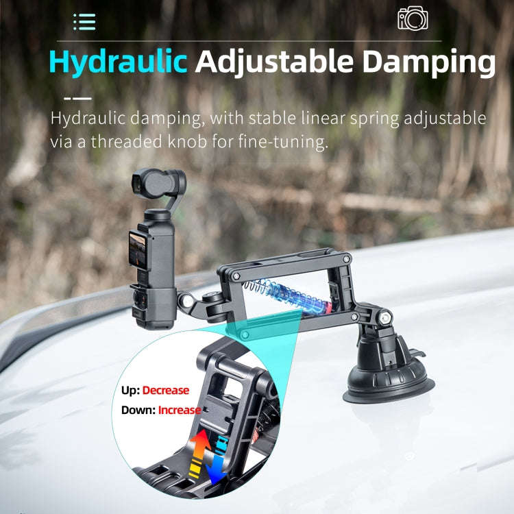 STARTRC Action Camera Suction Cup Car Mount Shock Absorbing Arm (Black)