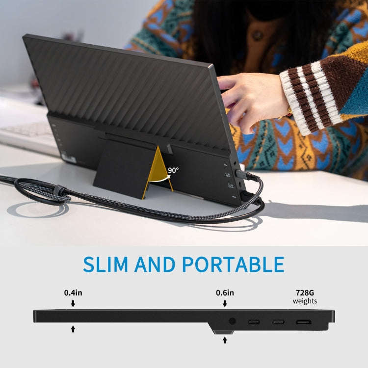 FEELWORLD DH156 15.6 inch Portable External Monitor FHD 1080P USB-C HDMI (Black)