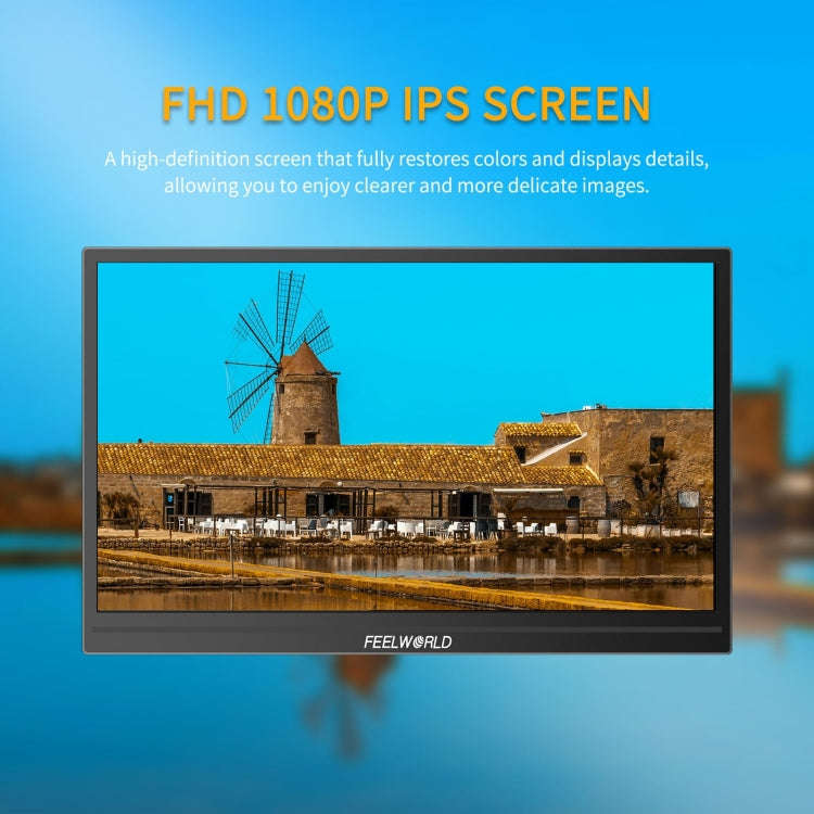 FEELWORLD DH156 15.6 inch Portable External Monitor FHD 1080P USB-C HDMI (Black)