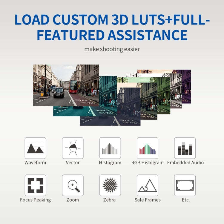 FEELWORLD LUT11H 10.1 Inch Ultra Bright 2000nit DSLR Camera Field Monitor Touch Screen 4K HDMI F9...