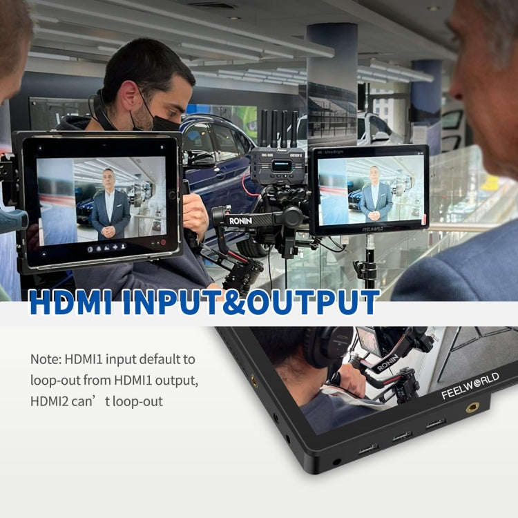 FEELWORLD LUT11H 10.1 Inch Ultra Bright 2000nit DSLR Camera Field Monitor Touch Screen 4K HDMI F9...