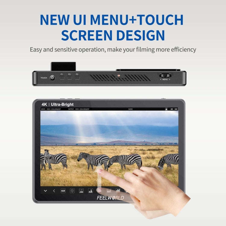 FEELWORLD LUT11H 10.1 Inch Ultra Bright 2000nit DSLR Camera Field Monitor Touch Screen 4K HDMI F9...