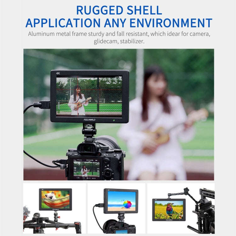 FEELWORLD T7 PLUS 7 inch 3D LUT DSLR Camera Field Monitor with Waveform 4K HDMI Aluminum Housing ...