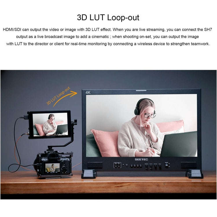 FEELWORLD SH7 7-inch Ultra Bright 2200nit On-camera Monitor SDI HDMI Cross Conversion (Black)