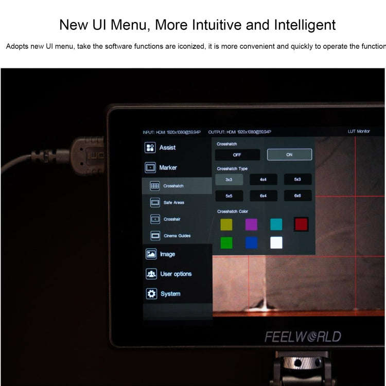 FEELWORLD SH7 7-inch Ultra Bright 2200nit On-camera Monitor SDI HDMI Cross Conversion (Black)