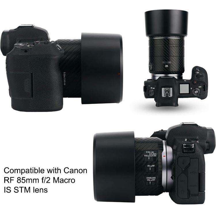 ET-77 Lens Hood Shade for Canon RF 85mm f/2 Macro IS STM Lens (Black)