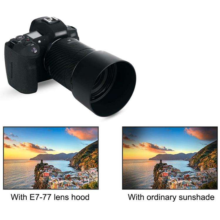 ET-77 Lens Hood Shade for Canon RF 85mm f/2 Macro IS STM Lens (Black)