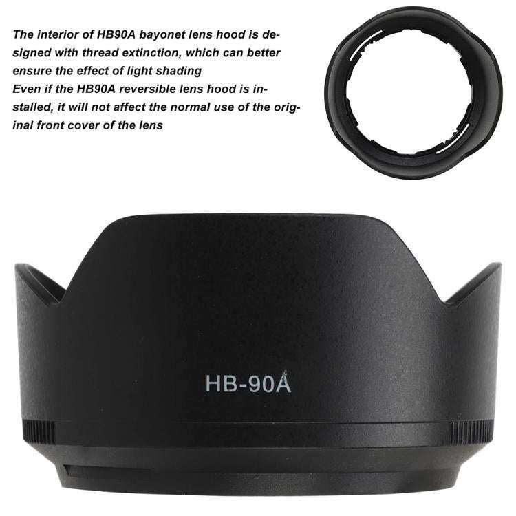 HB-90A Lens Hood Shade for Nikon Z DX 50-250mm f4.5-6.3 VR lens. (Black)