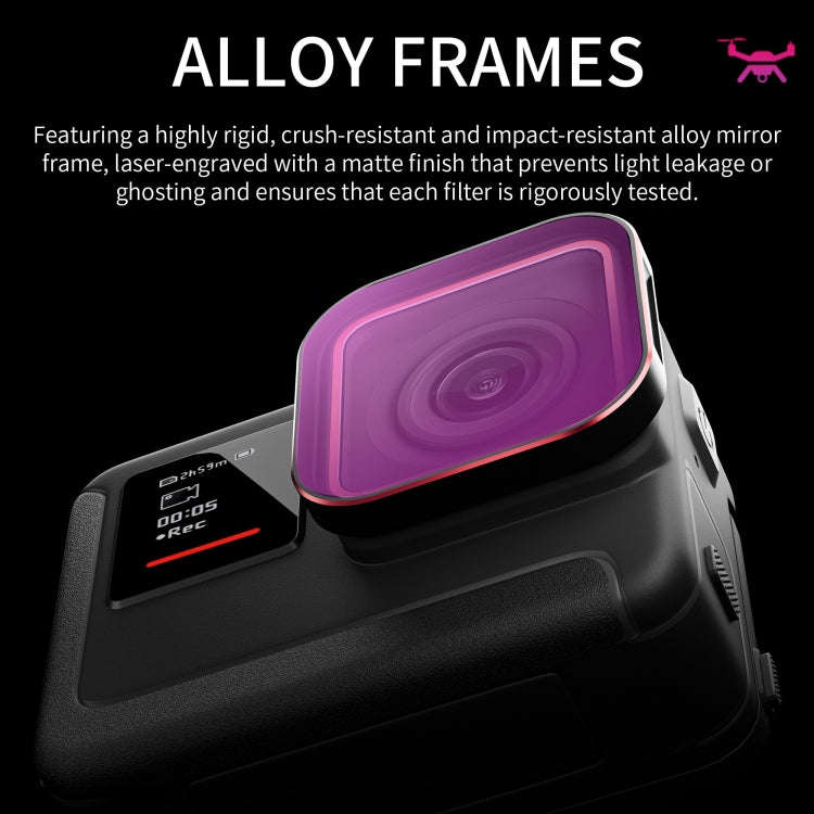 For Insta360 Ace / Ace Pro STARTRC 4 in 1 PL ND8 ND16 ND32 Camera Lens Filter (Black)