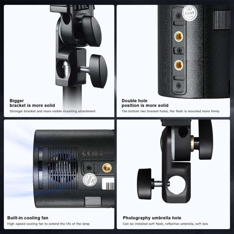 Godox AD100Pro 100Ws Pocket Flash Outdoor Speedlite Light &#8203;Kits (Black)