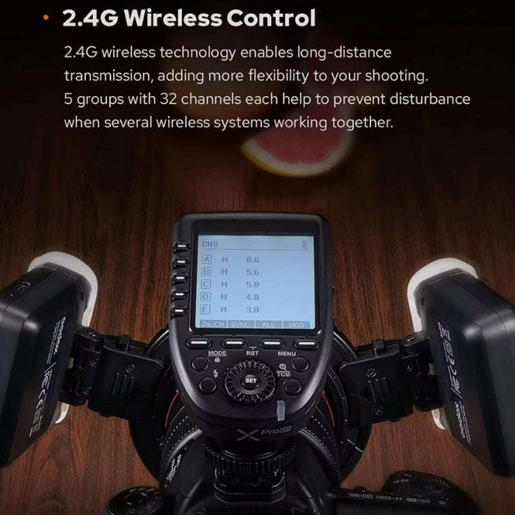 Godox MF12-K2 Macro Flash 2-Light Kit 2.4 GHz Wireless Control Light (Black)