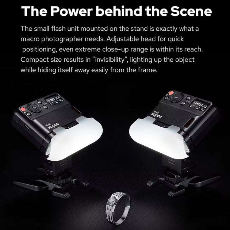 Godox MF12-K2 Macro Flash 2-Light Kit 2.4 GHz Wireless Control Light (Black)