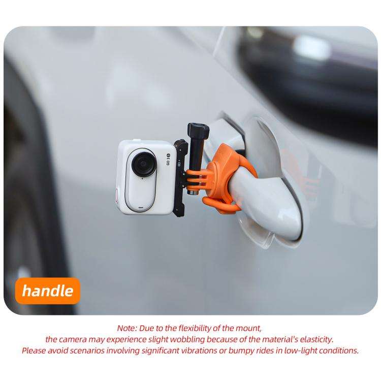Sunnylife Action Camera Flexible Mount 360 Strap Wrap Band Mount Bike Tube Clip Holder (Orange)