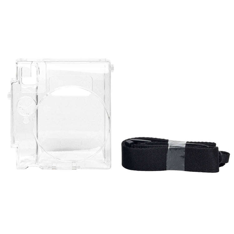 For FUJIFILM Instax mini 99 Crystal Hard Case Camera Bag with Shoulder Strap (Transparent)