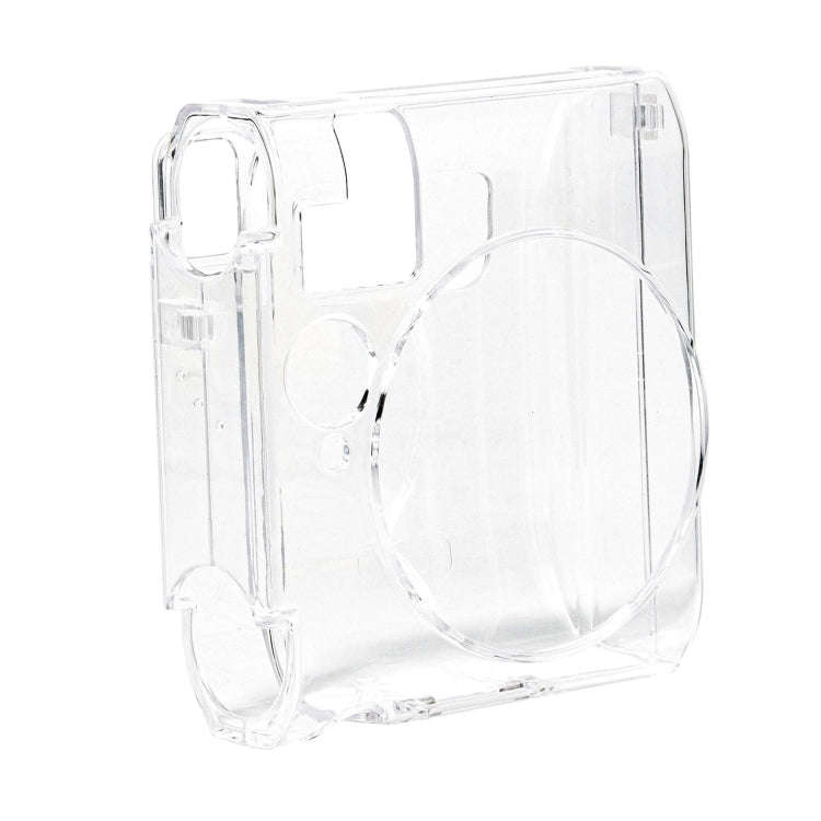 For FUJIFILM Instax mini 99 Crystal Hard Case Camera Bag with Shoulder Strap (Transparent)