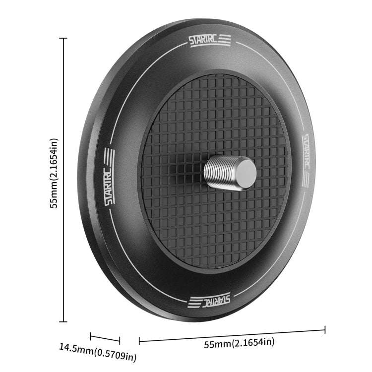 STARTRC Magnetic Base 1/4 Interface Metal Mount (Black)