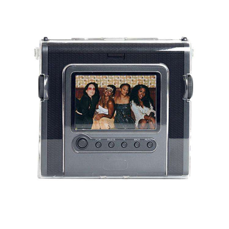 For FUJIFILM instax WIDE Evo Protective Crystal Shell Case with Strap (Transparent)