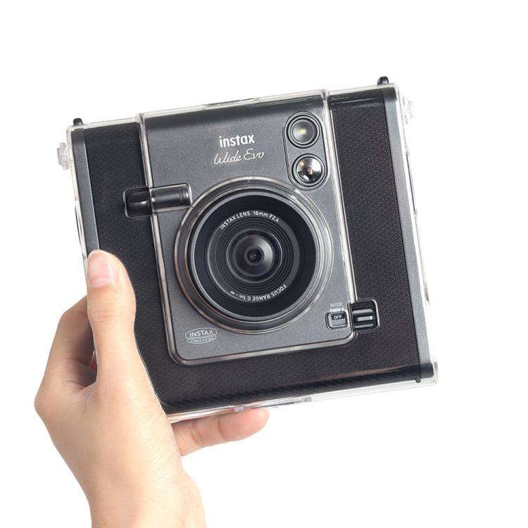 For FUJIFILM instax WIDE Evo Protective Crystal Shell Case with Strap (Transparent)