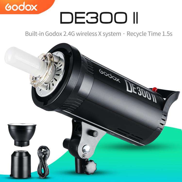 Godox DE300II 300Ws Studio Flash Light Strobe Lamp Head Bowens Mount Speedlight (US Plug)