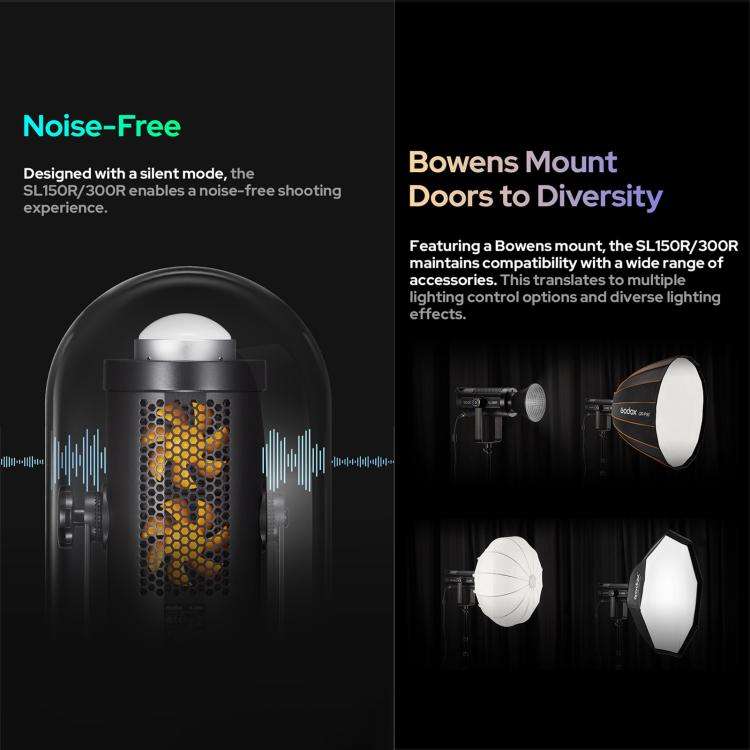 Godox SL300R RGB LED Video Light 310W CRI/TLCI 97+ COB Monolight Bowens Mount Studio Photo Light ...