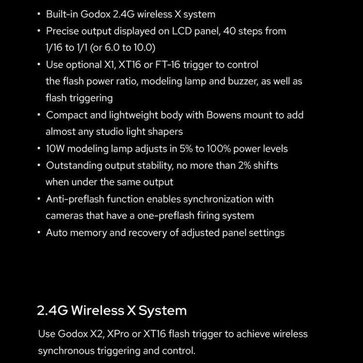 Godox SK300II-V Studio Flash Photo Light 300Ws Bowens Mount Monolight Light (AU Plug)