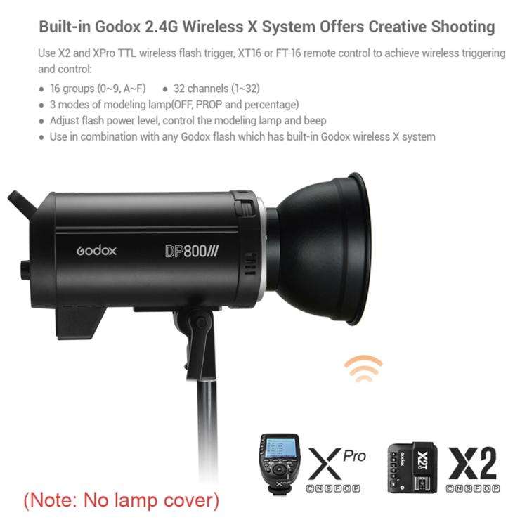 Godox DP800III Studio Flash Photo Light 800Ws 2.4G Wireless X System Bowens Mount Strobe Light, N...
