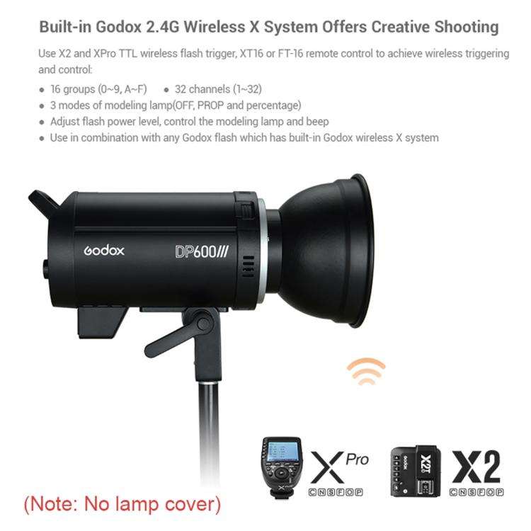 Godox DP400III Studio Flash Photo Light 400Ws 2.4G Wireless X System Bowens Mount Strobe Light, N...