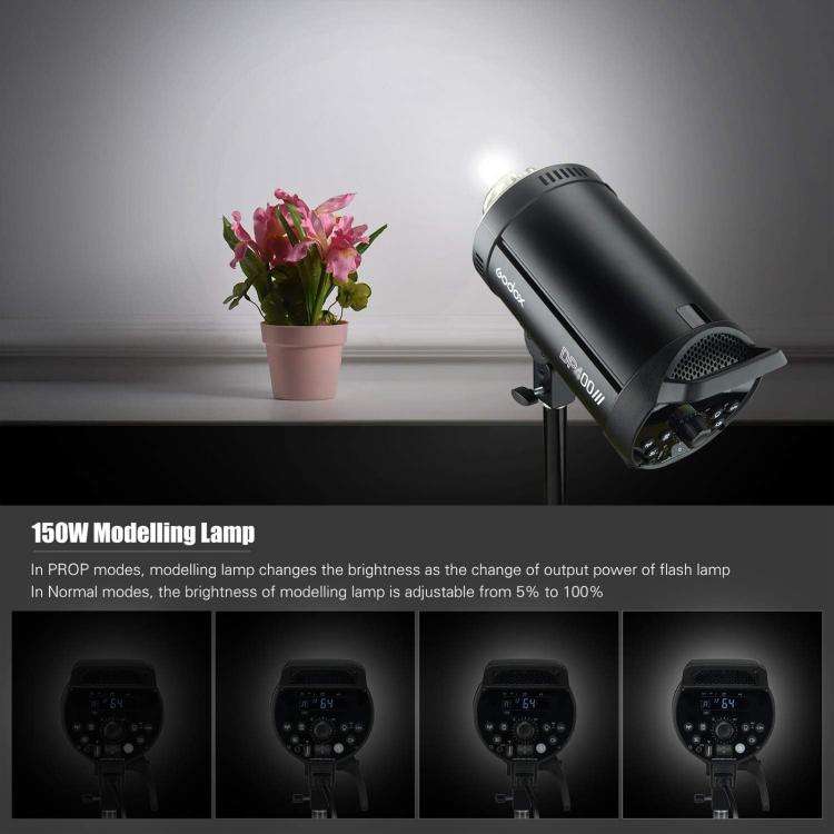 Godox DP400III Studio Flash Photo Light 400Ws 2.4G Wireless X System Bowens Mount Strobe Light, N...