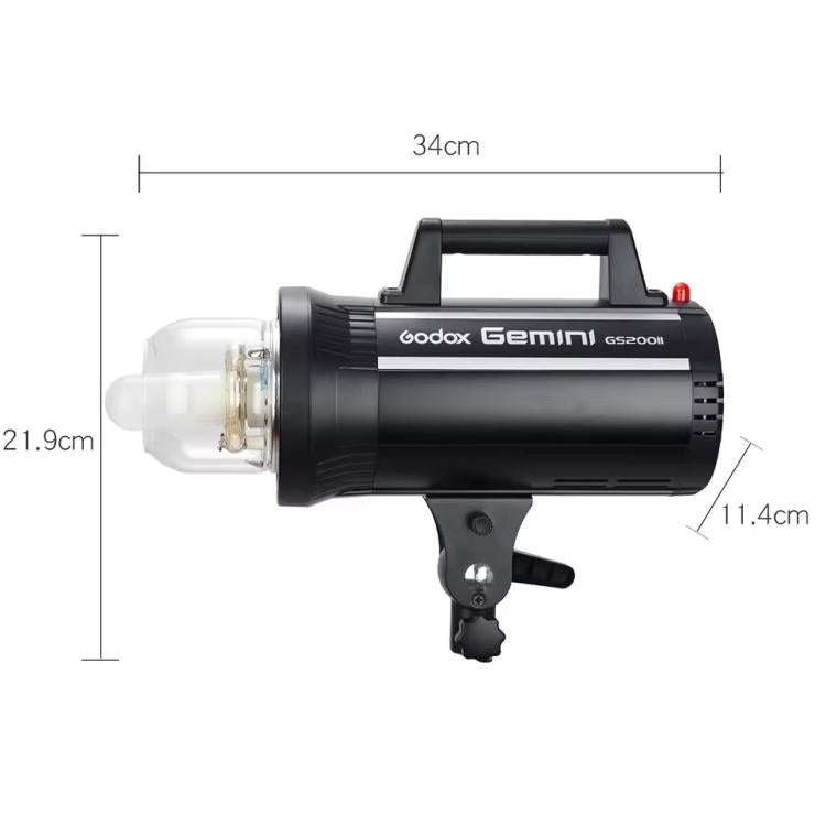 Godox Gemini GS200II Studio Flash Light 200Ws Bowens Mount Strobe Flash (UK Plug)