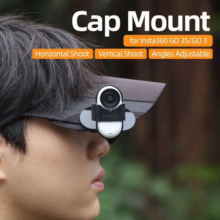 For Insta360 GO3 / GO 3S Sunnylife Baseball Hat Clip Mount Baseball Cap Clamp Quick Release Mount...