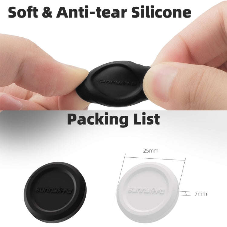 For Insta360 GO 3S Sunnylife 2pcs Black and White Scratch-resistant Lens Protective Cap