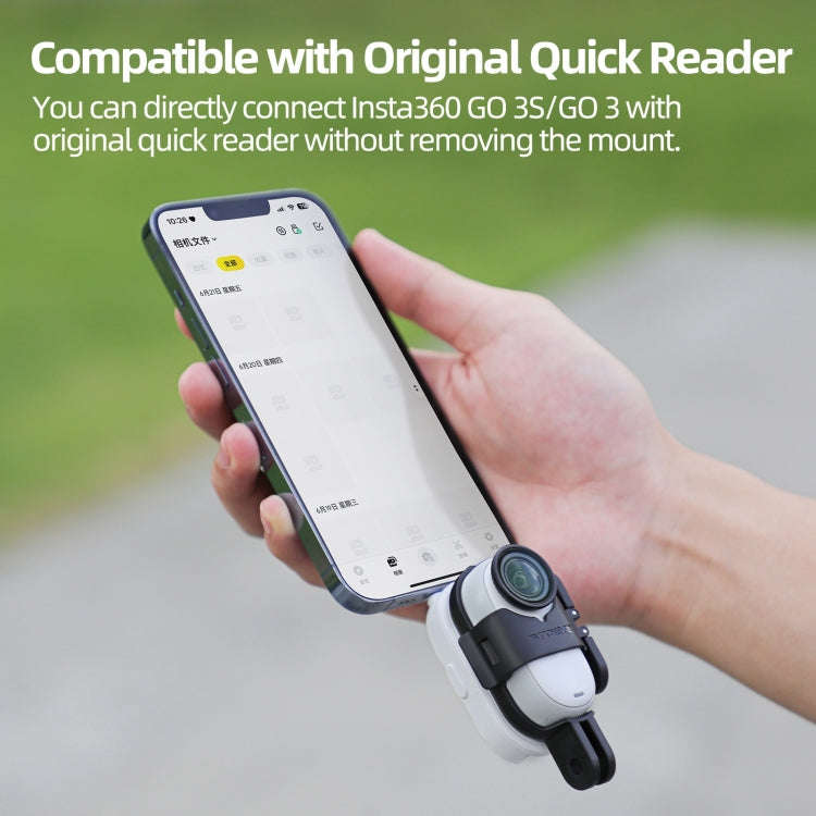 For Insta360 GO 3S / GO 3 Sunnylife Foldable Vertical-Horizontal Mount Adapter Protective Frame B...