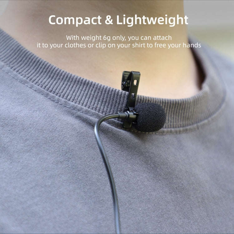 For Insta360 Ace / Ace Pro Sunnylife Lavalier Clip Type-C Recording Microphone (Black)