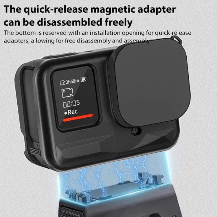 For Insta360 Ace Pro Silicone Protective Case with Wrist Strap & Lens Cover (Black)