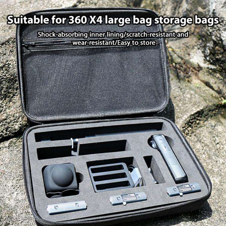 For Insta360 X4 / X5 Carrying Case Portable Storage Bag, Size:33.4 x 24 x 6.7cm (Grey)