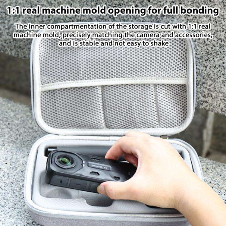 For Insta360 X4 / X5 Carrying Case Portable Storage Bag, Size: 24.2 x 16 x 6.3cm (Grey)