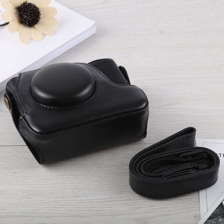 Full Body Camera PU Leather Case Bag with Strap for Canon G16 (Black)