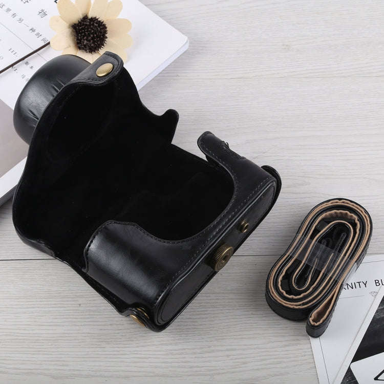 Full Body Camera PU Leather Case Bag with Strap for Fujifilm X100F (Black)