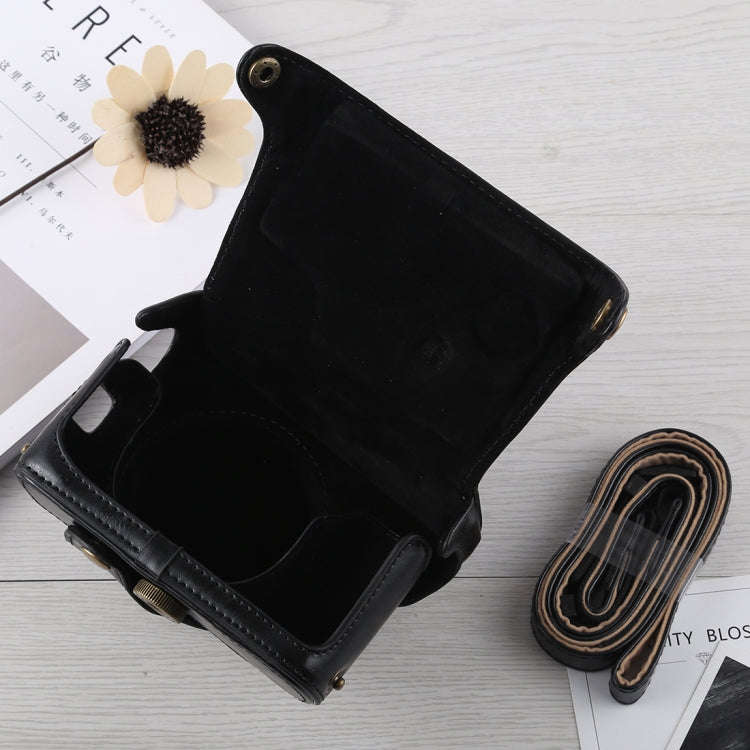 Full Body Camera PU Leather Case Bag with Strap for Fujifilm X100F (Black)