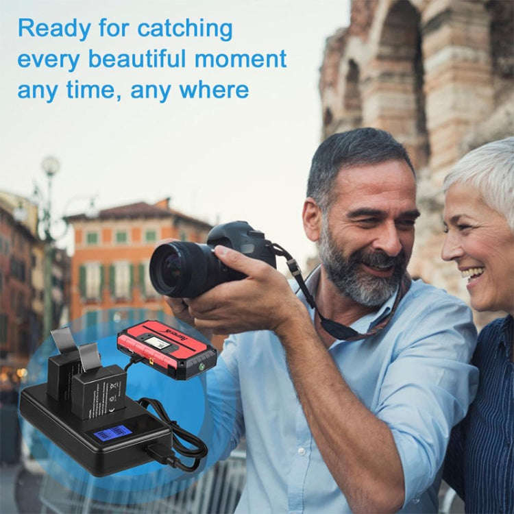 SJCAM SJ7000 / SJ6000 / SJ5000 / SJ4000 Battery LCD Screen Dual Batteries Charger, Displays Charg...