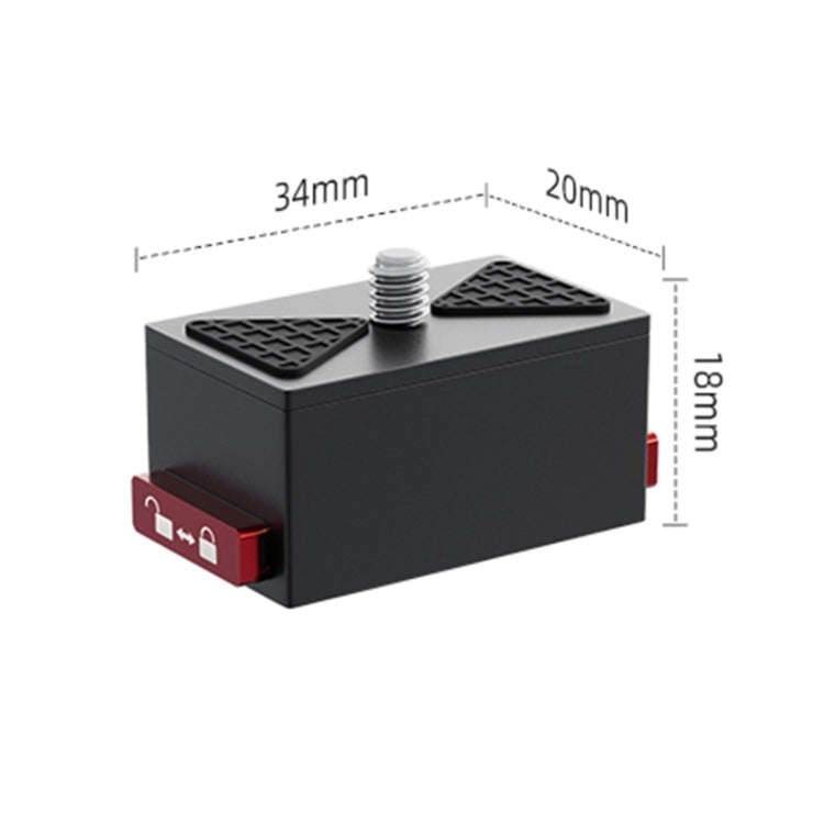 Metal Quick Release Base Adapter for GoPro, Insta360, DJI and Other Action Cameras (Black)
