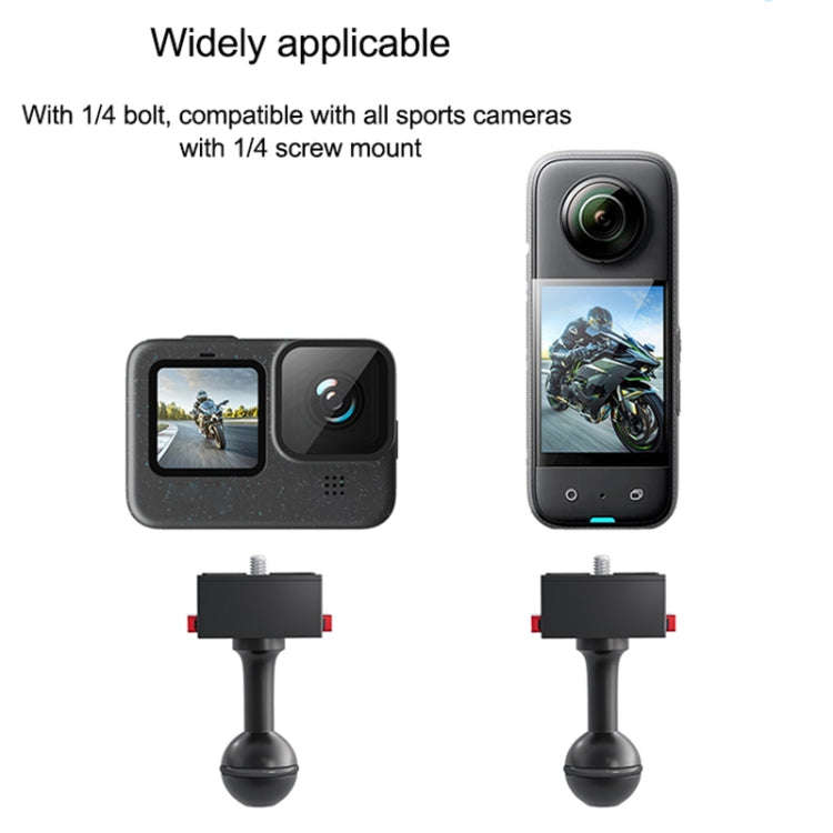 Metal Quick Release Base Adapter for GoPro, Insta360, DJI and Other Action Cameras (Black)