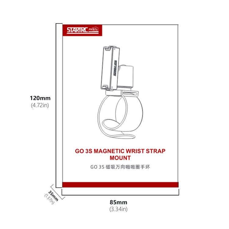 For Insta360 GO 3S / GO 3 STARTRC Silicone Wristband Snap Ring Quick Release Fixed Adapter Mount ...